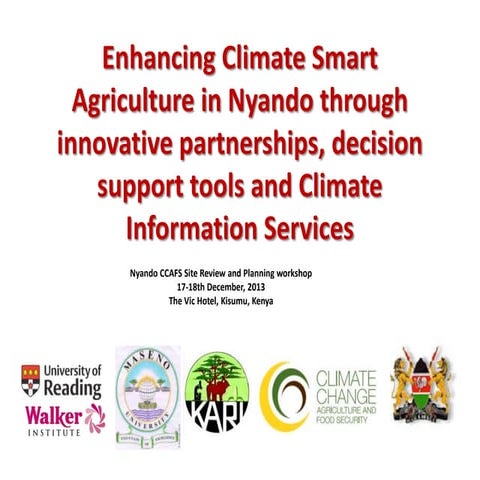 Climate services for nyando ccafs planning meeting dec 2013