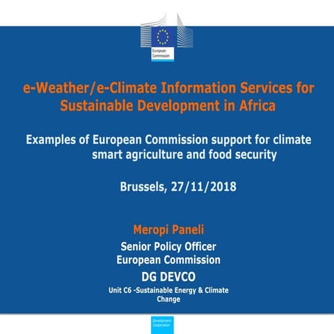 Examples of EC support to climate smart agriculture
