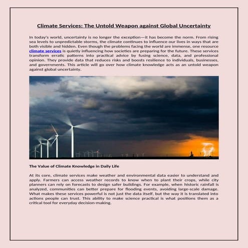 Climate Services: The Untold Weapon against Global Uncertainty.docx