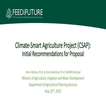 Role of Climate Smart Agriculture(CSA) in addressing challenges of Food ...