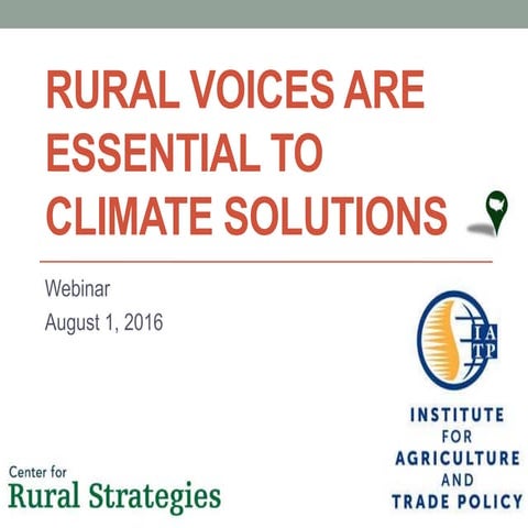 Introduction - Successful Climate Policy Requires Rural Engagement