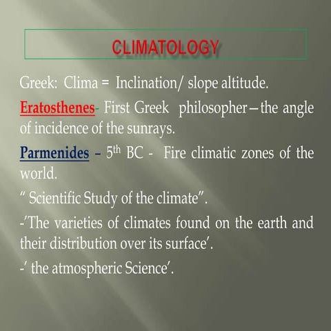 Climatology