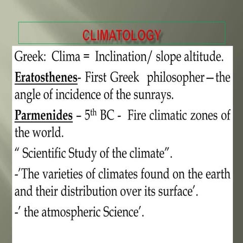 Climatology