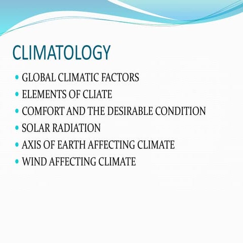 Climatology