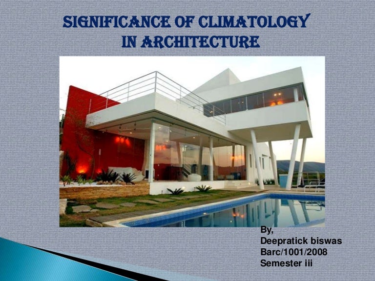 Climatology In Architecture