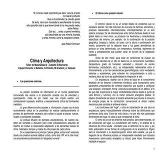 Clima y arquitectura