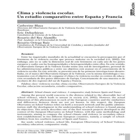 Clima y violencia escolar