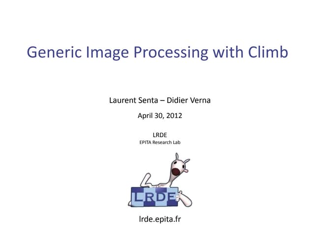 Generic Image Processing With Climb - Slides