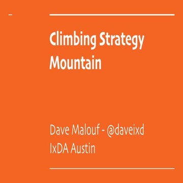 Climbing Strategy Mountain