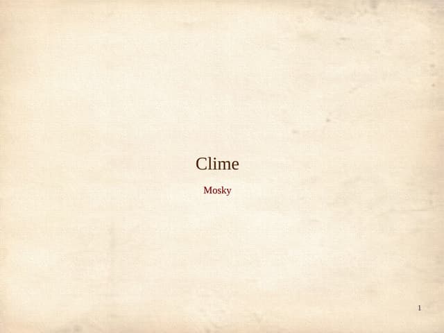 Introduction to Clime