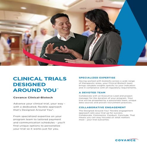 Covance Clinical-Biotech: Clinical Trials Designed Around You®