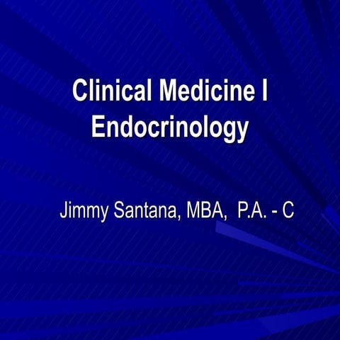 Clinical Med 1   Endocrinology