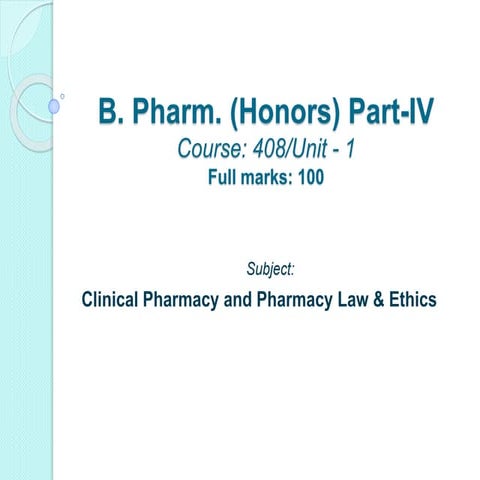 Clinical Pharmacy