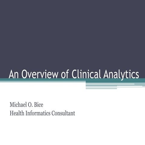 Clinical Analytics