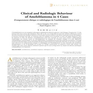 Clinical and radiologic behaviour o...