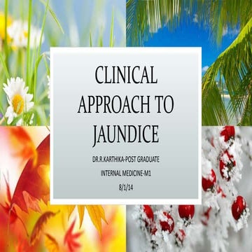 Clinical approach to jaundice