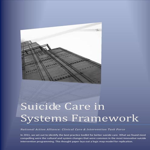 Suicide Care in Systems Framework (National Action Alliance for Suicide Preve...