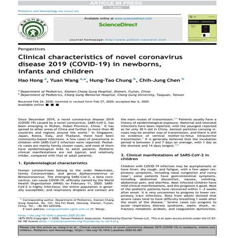 Covid 19 Infection in Children | PDF