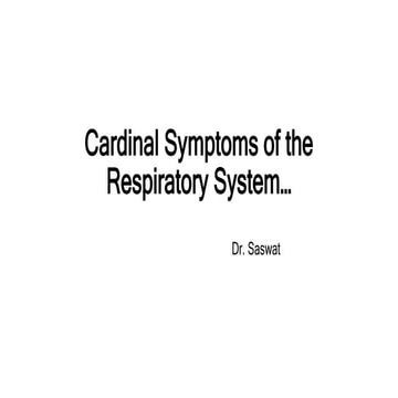 Clinical Symptoms of Respiratory System