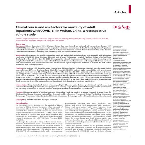 Clinical course and risk factors for mortality of adult inpatients with covid...