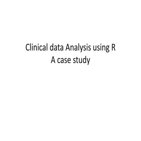 Clinicaldataanalysis in r