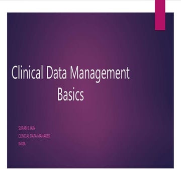 Clinical data management basics