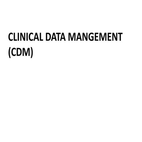 Clinical data management 