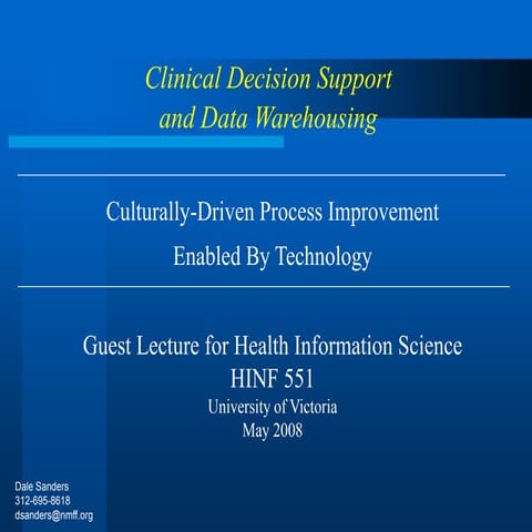 Looking Back on Clinical Decision Support and Data Warehousing