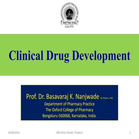 Clinical drug development