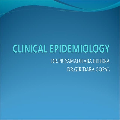 Clinical epidemiology