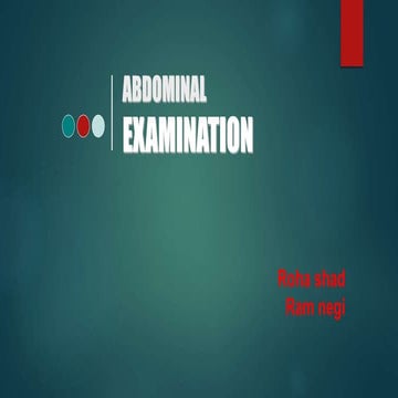 Clinical examination of abdomen medicine 