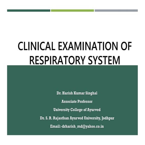 Clinical Examination of Pediatric Respiratory System