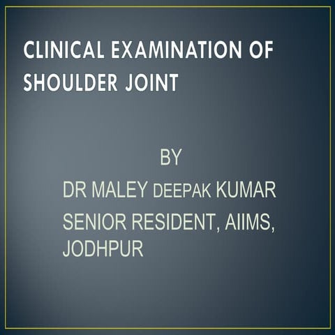 Clinical Examination Of Shoulder 