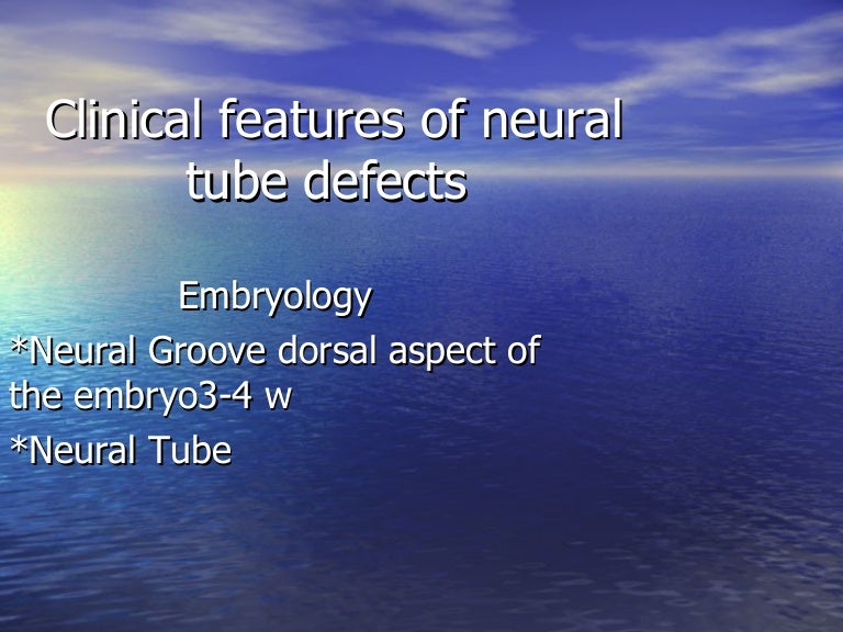 Clinical Features Of Neural Tube Defects