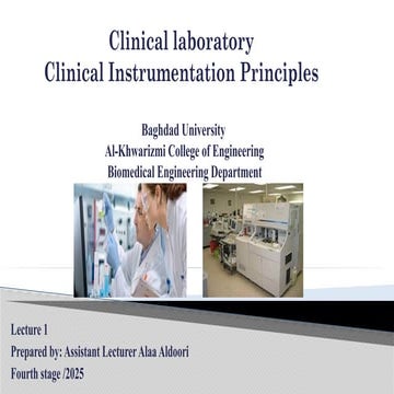 clinical laboratories 2024.pptxThe clinical laboratory is a place where blood...