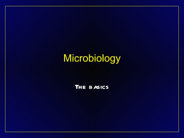 Clinical  Microbiology Presentation