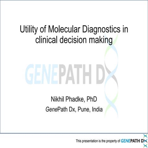 Clinical molecular diagnostics for drug guidance