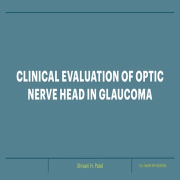 Comprehensive Clinical Evaluation of Optic Nerve Head in Glaucoma ...