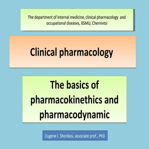 Clinical pharmacology.Basics.