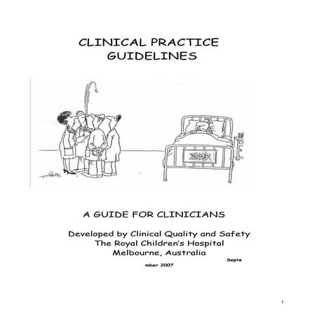 Clinical practice guidelines | PDF
