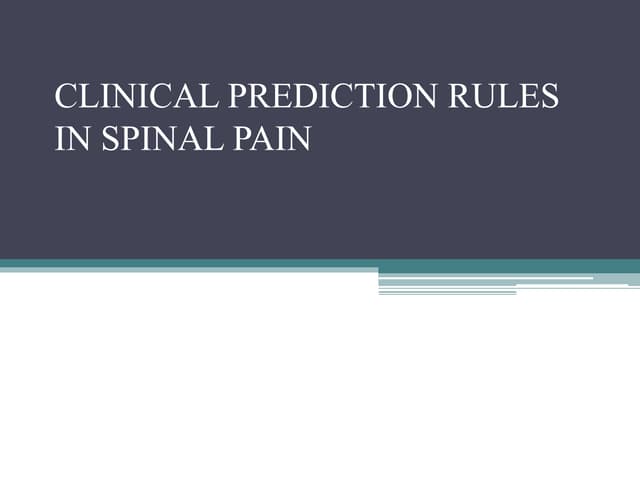 clinicalpredictionruleinspinal