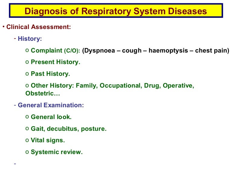 Clinical Diagnosis of Respiratory Diseases