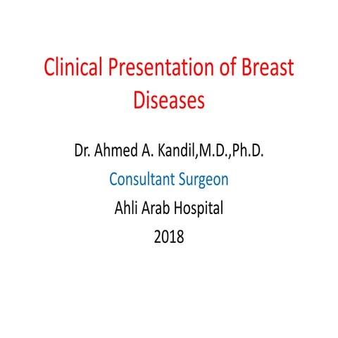Clinical presentation of breast masses