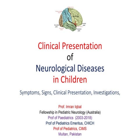 Clinical presentation of neurological diseases in children 2021