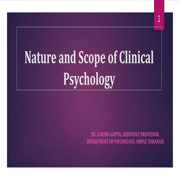 Clinical psychology