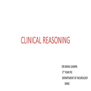 CLINICAL REASONING FOR RHOMBOENCEPHALOPATHY pptx