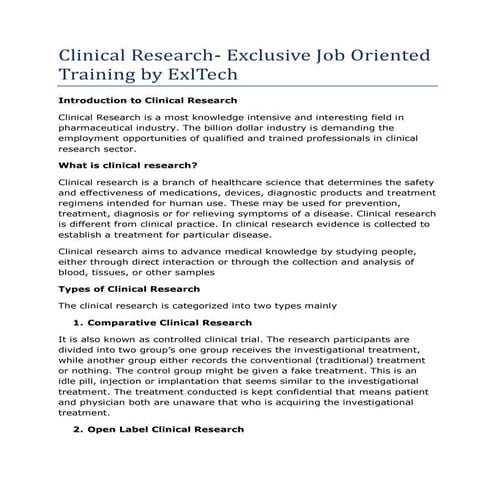 Clinical research course