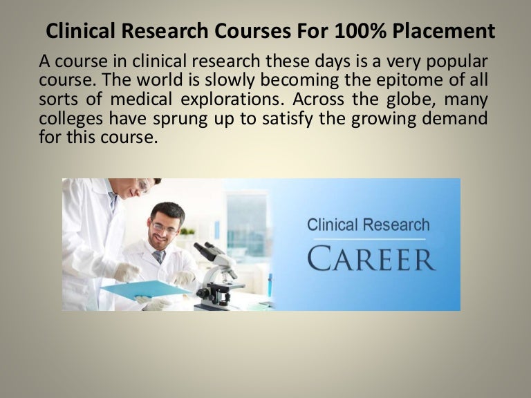 Clinical Research Courses For 100% Placement