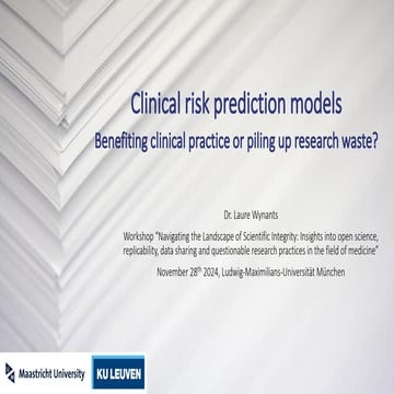 Research waste in clinical prediction models and machine learning?