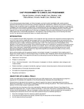 sas programmer cover letter